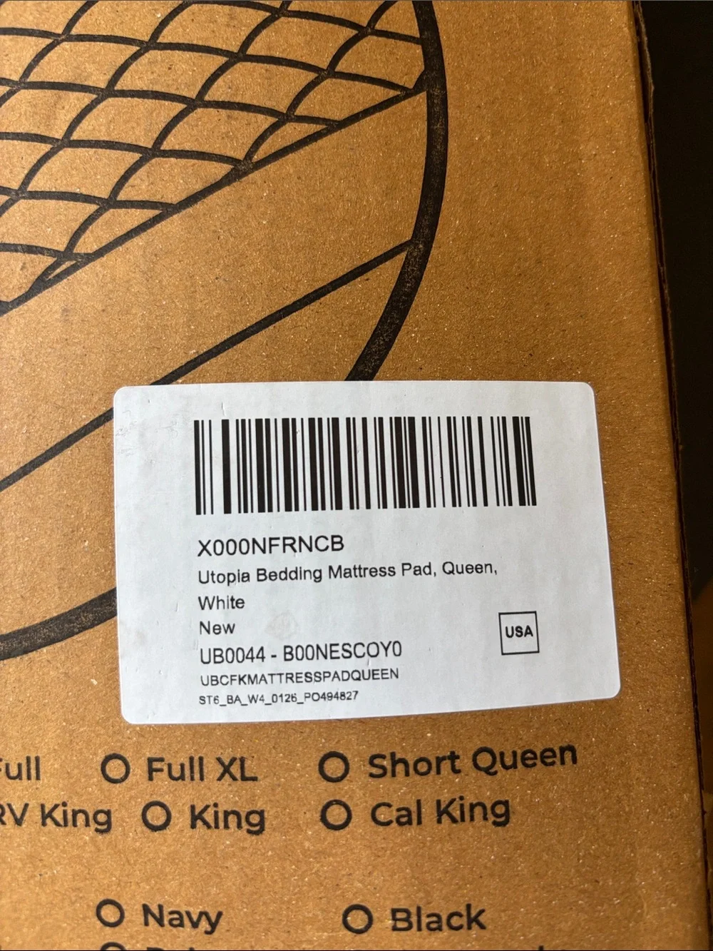 Queen sized mattress pad